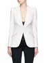 Main View - Click To Enlarge - ALEXANDER MCQUEEN - Wool grain de poudre boxy tailored jacket