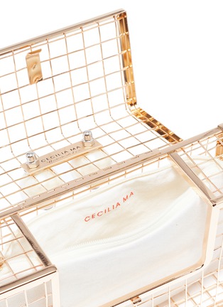 Detail View - Click To Enlarge - CECILIA MA - 'Pearl Cage' brass clutch