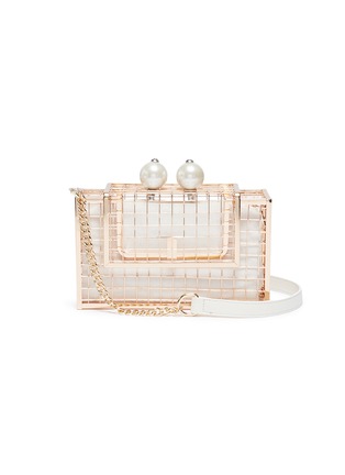 Main View - Click To Enlarge - CECILIA MA - 'Pearl Cage' brass clutch