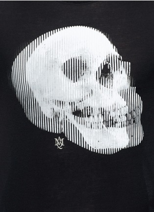 Detail View - Click To Enlarge - ALEXANDER MCQUEEN - Optic skull print jersey T-shirt