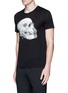 Front View - Click To Enlarge - ALEXANDER MCQUEEN - Optic skull print jersey T-shirt