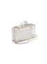 Detail View - Click To Enlarge - CECILIA MA - 'Bingo' faux pearl glass crystal charm cage brass clutch