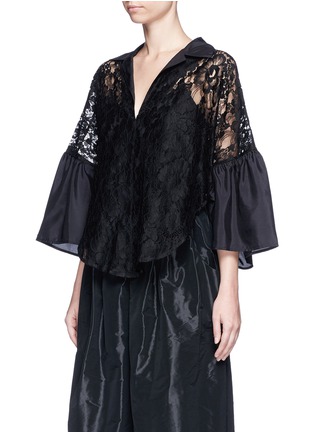 Front View - Click To Enlarge - TOME - Floral lace blouse