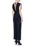 Back View - Click To Enlarge - TOME - Pleated V-neck jumpsuit