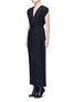 Front View - Click To Enlarge - TOME - Pleated V-neck jumpsuit