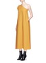 Figure View - Click To Enlarge - TOME - One-shoulder crepe dress