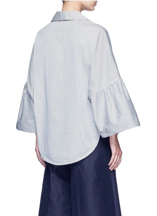 Back View - Click To Enlarge - TOME - Satin stripe cotton blend blouse