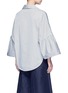 Back View - Click To Enlarge - TOME - Satin stripe cotton blend blouse