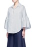Front View - Click To Enlarge - TOME - Satin stripe cotton blend blouse