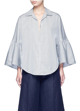 Main View - Click To Enlarge - TOME - Satin stripe cotton blend blouse