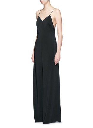 Front View - Click To Enlarge - ROSETTA GETTY - Camisole low back wide leg jumpsuit