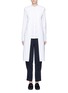 Main View - Click To Enlarge - ROSETTA GETTY - Split front cotton blend poplin long shirt