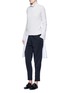 Figure View - Click To Enlarge - ROSETTA GETTY - Split front cotton blend poplin long shirt