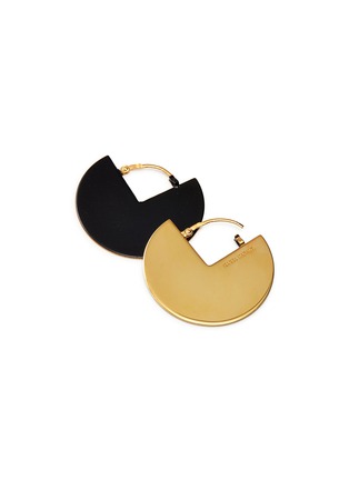 Detail View - Click To Enlarge - ISABEL MARANT - 'Half Glossy' small cutout disc drop earrings