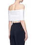 Back View - Click To Enlarge - ROSETTA GETTY - Rib knit off-shoulder cropped top