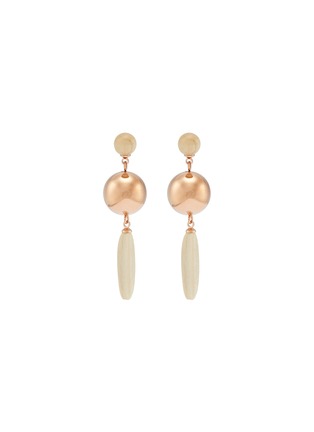 Main View - Click To Enlarge - ISABEL MARANT - Small ball stud wood drop earrings