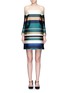 Main View - Click To Enlarge - ROSETTA GETTY - Off-shoulder stripe silk blend satin dress