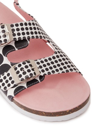 Detail View - Click To Enlarge - WINK - 'Birkie's' polka dot kids slingback sandals