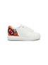 Main View - Click To Enlarge - WINK - 'Popcorn' ball patch colourblock leather kid sneakers