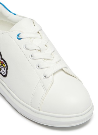 Detail View - Click To Enlarge - WINK - 'Popcorn' rocket patch colourblock leather kid sneakers