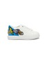 Main View - Click To Enlarge - WINK - 'Popcorn' rocket patch colourblock leather kid sneakers