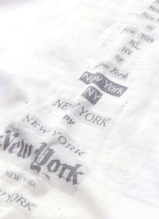  - TRE BY NATALIE RATABESI - 'New York' slogan print distressed muscle tank top