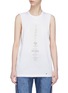 Main View - Click To Enlarge - TRE BY NATALIE RATABESI - 'New York' slogan print distressed muscle tank top