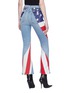 Back View - Click To Enlarge - TRE BY NATALIE RATABESI - Flag panel flared jeans