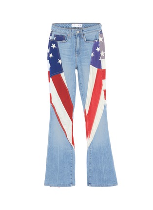 Main View - Click To Enlarge - TRE BY NATALIE RATABESI - Flag panel flared jeans