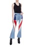 Figure View - Click To Enlarge - TRE BY NATALIE RATABESI - Flag panel flared jeans