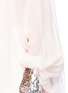 Detail View - Click To Enlarge - CHLOÉ - Sequin cuff balloon sleeve silk mousseline blouse