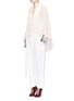 Figure View - Click To Enlarge - CHLOÉ - Sequin cuff balloon sleeve silk mousseline blouse