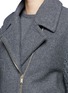 Detail View - Click To Enlarge - STELLA MCCARTNEY - Cable knit sleeve felted wool blend coat