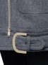 Detail View - Click To Enlarge - STELLA MCCARTNEY - Cable knit sleeve felted wool blend coat