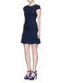 Figure View - Click To Enlarge - ALICE & OLIVIA - 'Dacey' drop waist cable knit dress