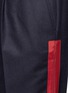 Detail View - Click To Enlarge - ALEXANDER MCQUEEN - Side stripe wool flannel wide leg pants