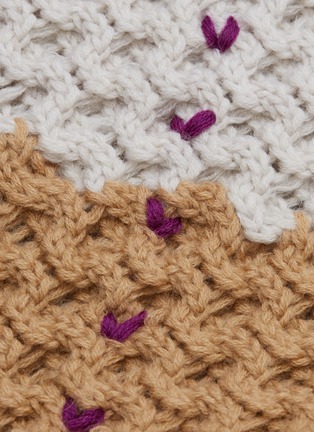  - RAF SIMONS - Colourblock panel virgin wool cable knit sweater