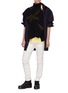 Figure View - Click To Enlarge - RAF SIMONS - Cross embroidered virgin wool knit vest