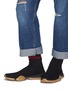 Figure View - Click To Enlarge - VETEMENTS - x Reebok 'Classic' asymmetric sock knit high top sneakers