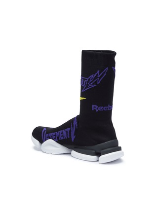Detail View - Click To Enlarge - VETEMENTS - x Reebok 'Metal' sock knit high top sneakers