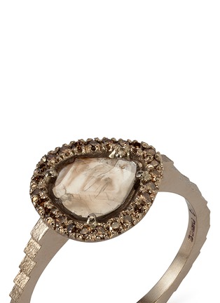 Detail View - Click To Enlarge - JO HAYES WARD - 'Stratus Diamond Slice 3' 18k white gold ring