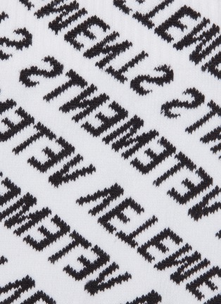 Detail View - Click To Enlarge - VETEMENTS - x Reebok 'Monogram' logo intarsia socks