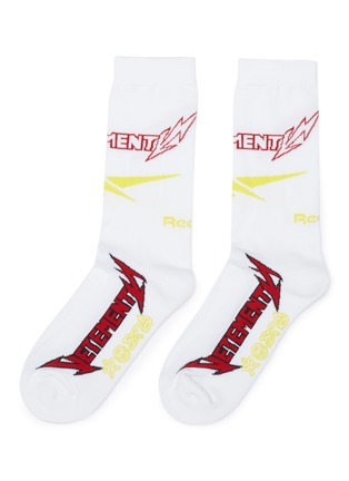 Main View - Click To Enlarge - VETEMENTS - x Reebok 'Metal' logo intarsia socks