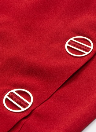  - DION LEE - Folded panel button crepe midi skirt