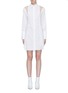 Main View - Click To Enlarge - DION LEE - Lace-up shoulder shirt dress