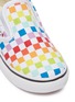 Detail View - Click To Enlarge - VANS - 'Classic Slip-On' rainbow checkerboard print toddler skates