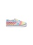 Main View - Click To Enlarge - VANS - 'Classic Slip-On' rainbow checkerboard print toddler skates