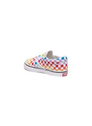 Figure View - Click To Enlarge - VANS - 'Classic Slip-On' rainbow checkerboard print toddler skates