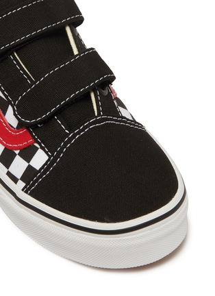 Detail View - Click To Enlarge - VANS - 'Old Skool V' checkerboard kids sneakers