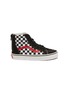 Main View - Click To Enlarge - VANS - 'SK8-Hi Zip' checkerboard kids sneakers